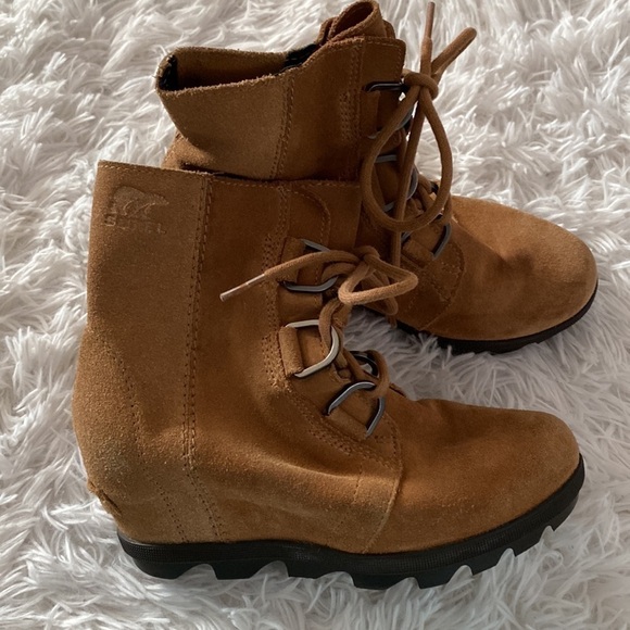 Sorel Joan of arc ll raw leather wedge boots - Picture 3 of 10